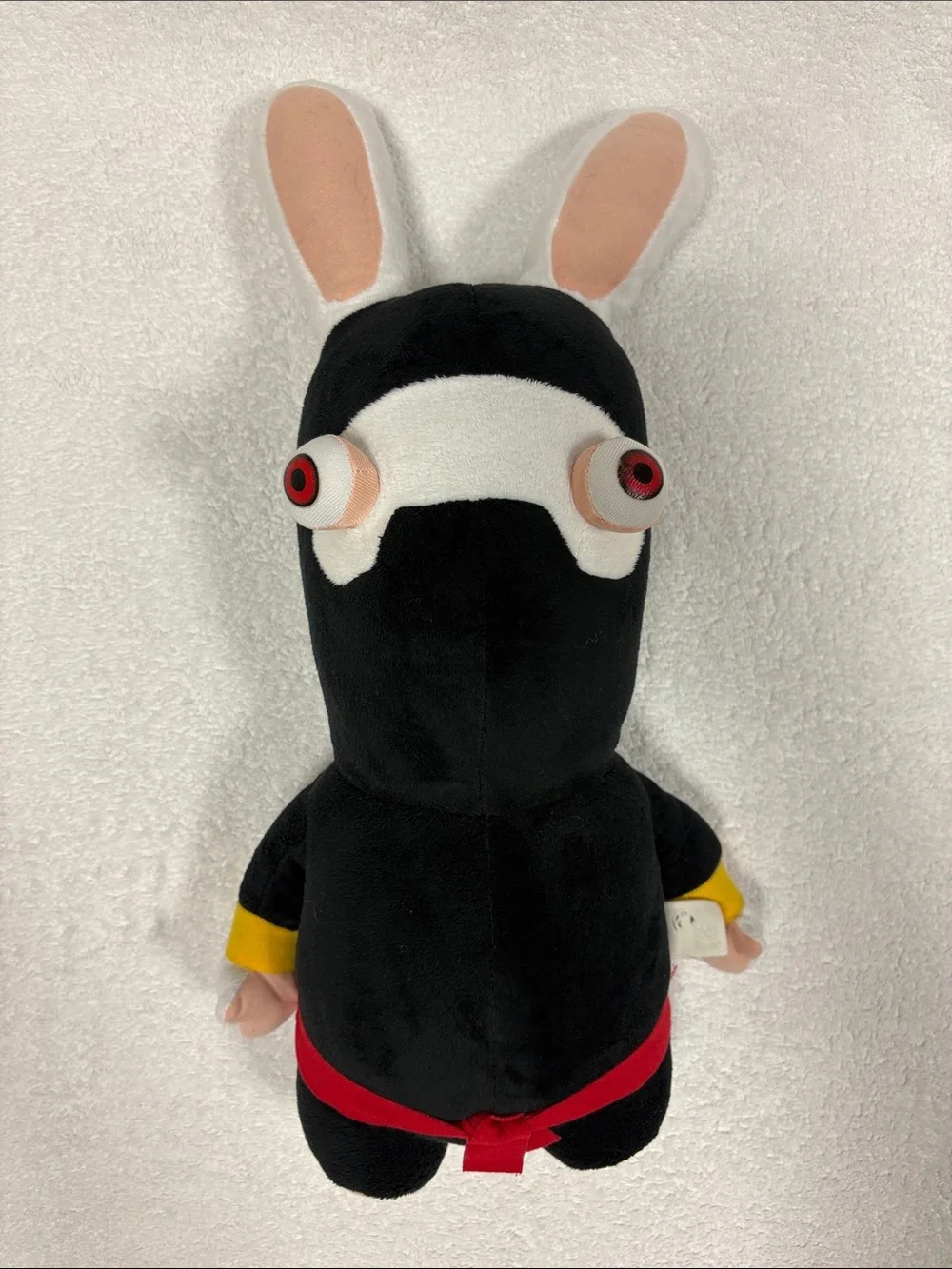 Fiesta Black Rabbid Plush with Red Eyes and Yellow Cuffs 19”